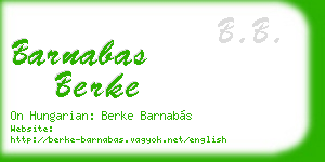 barnabas berke business card